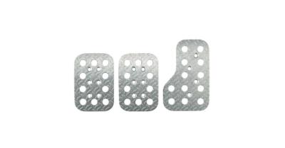 Lot De 3 Pédales Voiture En Aluminium Antidérapantes - Pour Frein, Accélérateur, Embrayage (transmission Manuelle)