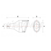 Embout d'échappement oval 7239 droit