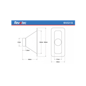 Ecope rectangulaire revotec 152x51mm