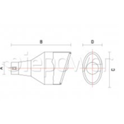 Embout d'échappement oval gauche 7255