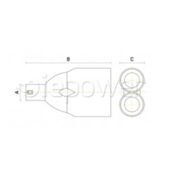 Embout d'échappement double rond 7078