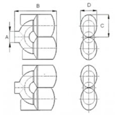 Embout d'échappement double oval gauche 7288