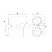 Embout d'échappement double rond 1090212