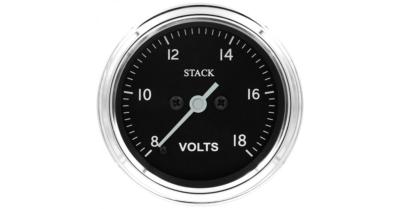 Manomètre Stack Classic 52mm voltmètre 8-18v électrique