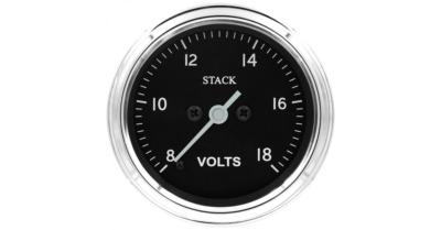 Manomètre Stack Classic 52mm voltmètre 8-18v électrique