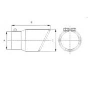 Embout d'échappement rond 7186