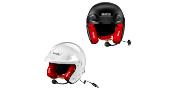 Casque jet Sparco RJ-i avec intérieur rouge