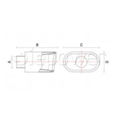 Embout d'échappement oval 7253