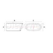 Embout d'échappement oval 7245