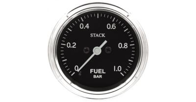 Manomètre Stack Classic 52mm pression essence 0-1b électrique
