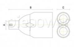 Embout d'échappement double rond 7124