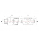 Embout d'échappement oval 7236