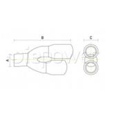 Embout d'échappement double rond gauche 7125