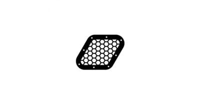 Grille de protection Revotec 90x90mm noir anodisé