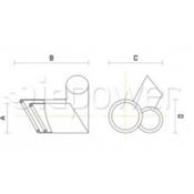 Embout d'échappement double rond 7284