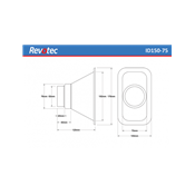 Ecope rectangulaire revotec 150X75mm