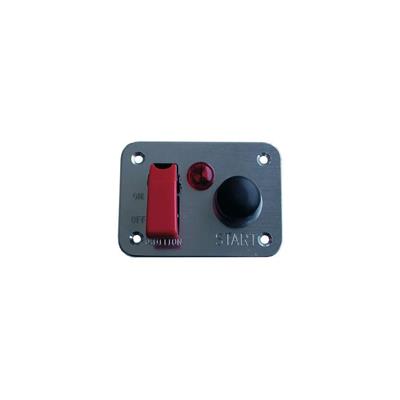 Pack Démarrage Plaque 1 Bouton + 1 Interrupteur + 1 Voyant