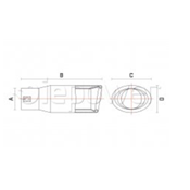 Embout d'échappement oval 7202