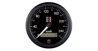 Compteur de Vitesse Stack 0-260km/h Noir